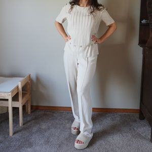 Vintage Minimalist 2 piece Set. 90s. Neutral tone.